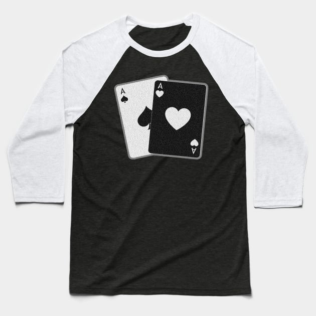 "Pair of Aces" Baseball T-Shirt by Agon Authentic